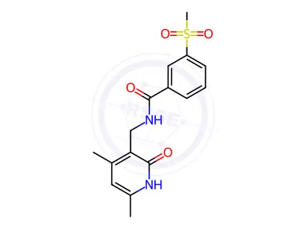 Chemical structure of BENZAMIDE, N-[(1,2-DIHYDRO-4,6-DIMETHYL-2-OXO-3-PYRIDINYL)METHYL]-3-(METHYLSULFONYL)-