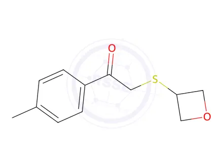 Chemical structure of 2-(Oxetan-3-ylthio)-1-(p-tolyl)ethan-1-one