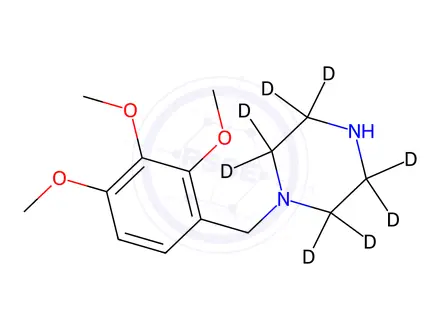 Chemical structure of Trimetazidine-d8