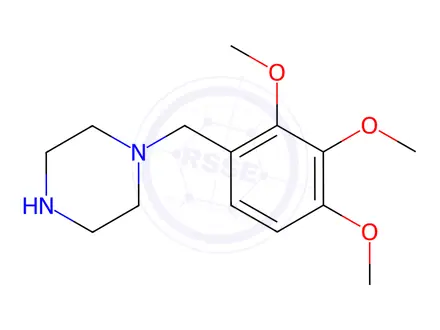 Chemical structure of Trimetazidine