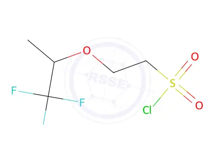 Chemical structure of 2-((1,1,1-Trifluoropropan-2-yl)oxy)ethane-1-sulfonyl chloride