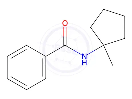 Chemical structure of Benzamide, N-(1-methylcyclopentyl)-