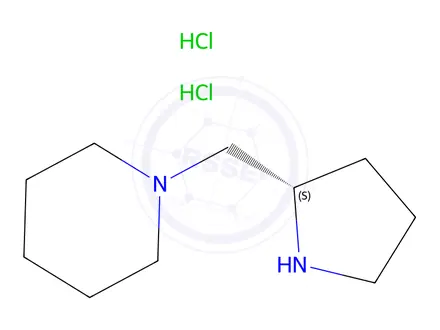 Chemical structure of 1-[(2S)-2-PYRROLIDINYLMETHYL]-PIPERIDINE DIHYDROCHLORIDE