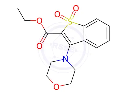 Chemical structure of Ethyl 3-(4-morpholinyl)-1-benzothiophene-2-carboxylate 1,1-dioxide