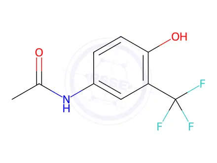 Chemical structure of N-[4-hydroxy-3-(trifluoromethyl)phenyl]acetamide