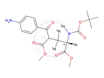 Chemical structure of N-Boc-(p-aminobenzoyl)-L-glutamic Acid-d4 Dimethyl Ester