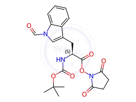 Chemical structure of BOC-TRP(FOR)-OSU