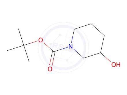 Chemical structure of 3-Hydroxy-piperidine-1-carboxylic acid tert-butyl ester