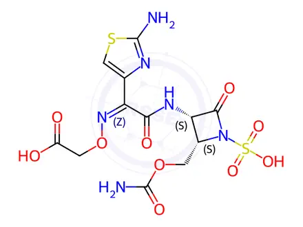 Chemical structure of Carumonam (87638-04-8)