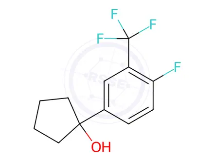 Chemical structure of 1-(4-fluoro-3-(trifluoromethyl)phenyl)cyclopentanol