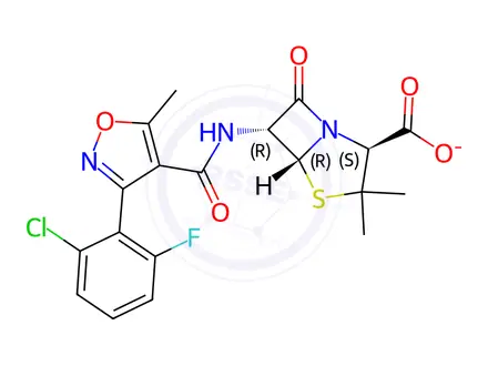 Chemical structure of Flucloxacillin Sodium monohydrate