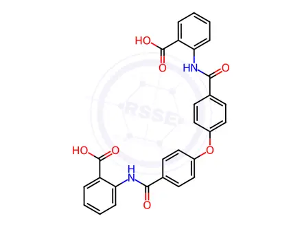 Chemical structure of 2,2'-((4,4'-oxybis(benzoyl))bis(azanediyl))dibenzoic acid