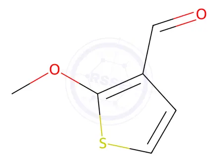 Chemical structure of 3-Thiophenecarboxaldehyde, 2-methoxy-