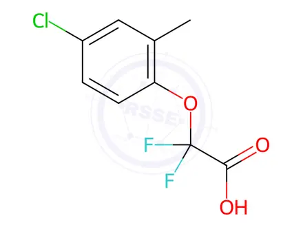 Chemical structure of 2-(4-chloro-2-methylphenoxy)-2,2-difluoroacetic acid