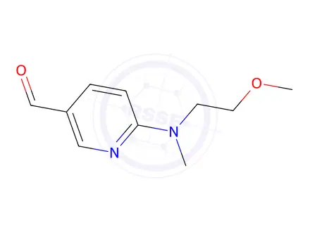 Chemical structure of 6-[(2-methoxyethyl)(methyl)amino]pyridine-3-carbaldehyde