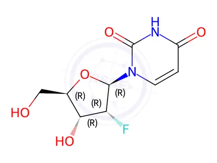 Chemical structure of Uridine Impurity 19 (2'-Fluoro-2'-deoxyuridine)
