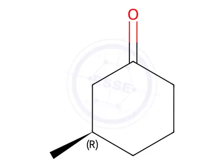 Chemical structure of (R)-(+)-3-methylcyclohexanone