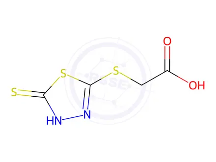 Chemical structure of (5-Mercapto[1,3,4]thiadiazol-2-ylthio)acetic acid