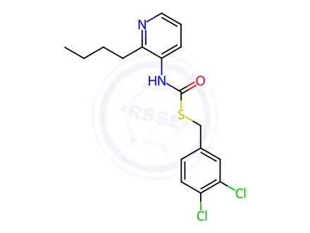 Chemical structure of O-Butyl S-((3,4-dichlorophenyl)methyl)-3-pyridinylcarbonimidodithioate