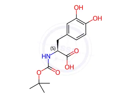 Chemical structure of Boc-3,4-dihydroxy-L-phenylalanine