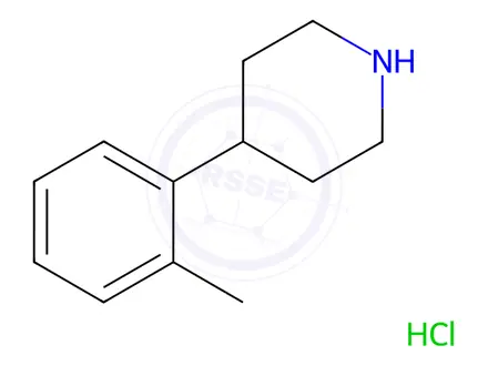 Chemical structure of 4-(2-Methylphenyl)piperidine hydrochloride