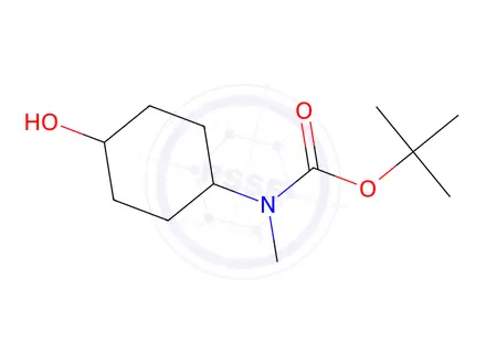 Chemical structure of cis-(4-hydroxy-cyclohexyl)-methyl-carbamic acid tert-butyl ester