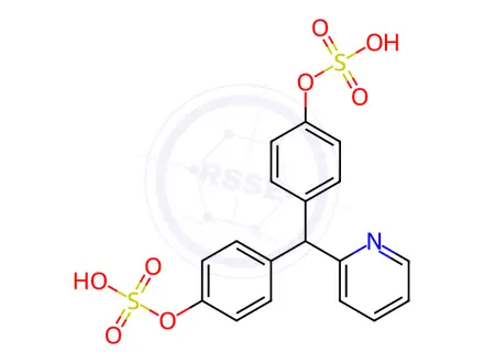 Chemical structure of (Pyridin-2-ylmethylene)bis(4,1-phenylene) bis(hydrogen sulfate)