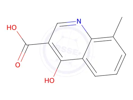 Chemical structure of 8-Methyl-4-oxo-1,4-dihydro-quinoline-3-carboxylic acid