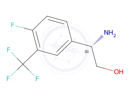 Chemical structure of (s)-2-Amino-2-(4-fluoro-3-(trifluoromethyl)phenyl)ethan-1-ol