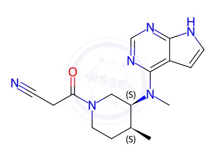 Chemical structure of (3S,4S)-Tofacitinib