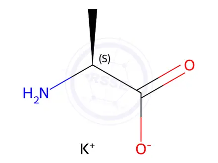 Chemical structure of potassium L-alaninate
