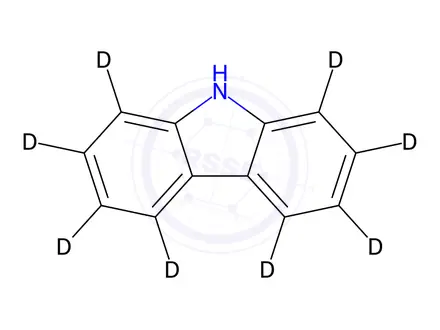 Chemical structure of Carbazole-[D8]