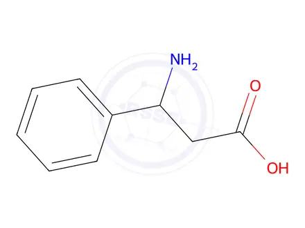 Chemical structure of 3-azanyl-3-phenyl-propanoic acid