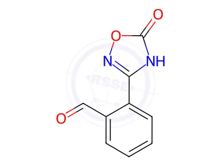 Chemical structure of 2-(5-oxo-4,5-dihydro-1,2,4-oxadiazol-3-yl)benzalde hyde