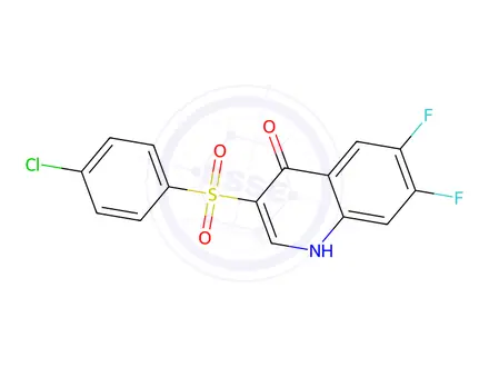 Chemical structure of 3-(4-Chlorobenzenesulfonyl)-6,7-difluoro-1,4-dihydroquinolin-4-one