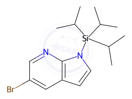 Chemical structure of 5-Bromo-1-(triisopropylsilyl)-1H-pyrrolo[2,3-b]pyridine