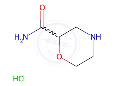 Chemical structure of Morpholine-2-carboxamide Hydrochloride