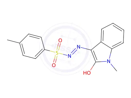 Chemical structure of 4-Methyl-N-(1-methyl-2-oxo-1,2-dihydro-3H-indol-3-yliden)benzenesulfonohydrazide