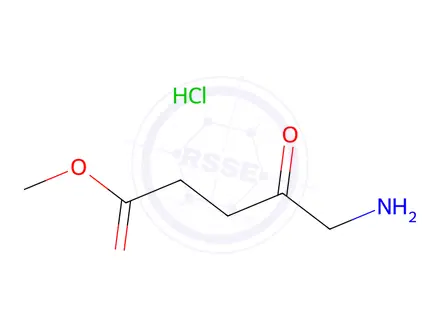 Chemical structure of 5-Aminolevulinic acid methyl ester hydrochloride