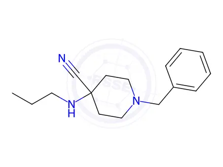 Chemical structure of 1-benzyl-4-(propylamino)piperidine-4-carbonitrile