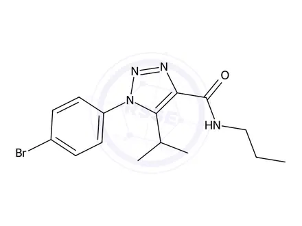 Chemical structure of 1-(4-Bromophenyl)-5-isopropyl-N-propyl-1H-1,2,3-triazole-4-carboxamide