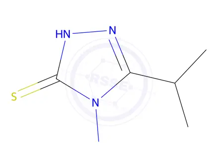 Chemical structure of 4-amino-5-(propan-2-yl)-4H-1,2,4-triazole-3-thiol