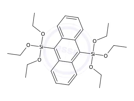 Chemical structure of 9,10-Bis(triethoxysilyl)anthracene