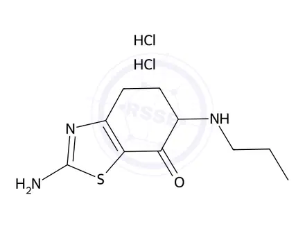 Chemical structure of 2-AMINO-6-(PROPYLAMINO)-4,5,6,7-TETRAHYDRO-1,3-BENZOTHIAZOL-7-ONE DIHCL