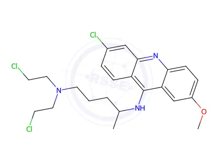 Chemical structure of N4-(6-Chloro-2-methoxyacridin-9-yl)-N1,N1-bis(2-chloroethyl)pentane-1,4-diamine