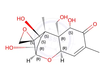 Chemical structure of Nivalenol in acetonitrile