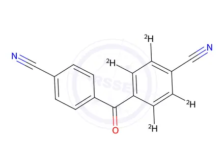 Chemical structure of 4,4’-Dicyanobenzophenone-2,3,5,6-d4