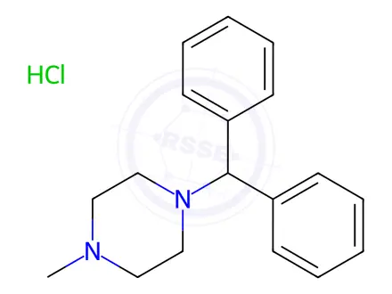 Chemical structure of Cyclizine hydrochloride