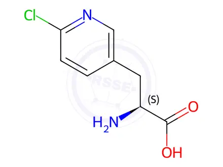 Chemical structure of L-Phenylalanine, chloro-, hydrochloride (1:2)
