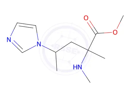 Chemical structure of Methyl 4-(1h-imidazol-1-yl)-2-methyl-2-(methylamino)pentanoate